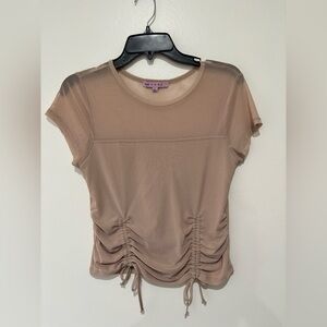 Beige top with mesh size Large